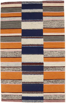 Stripes Design Hand-Tufted Modern Multicolored