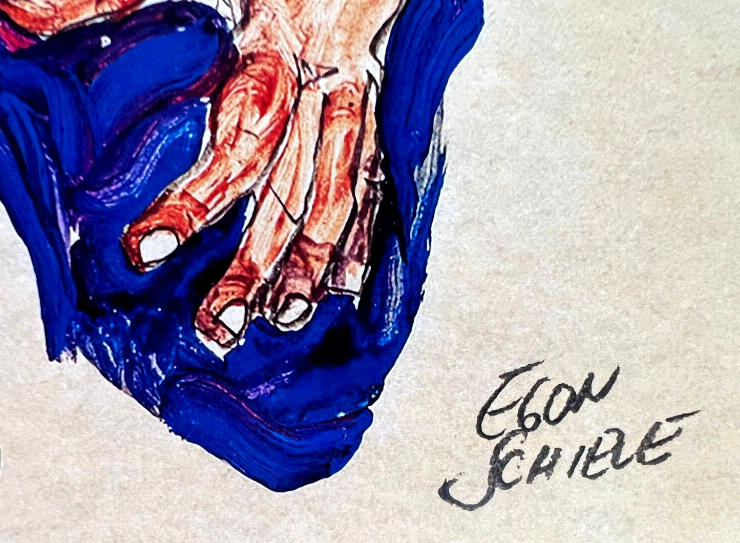 Egon Schiele Lithograph C.O.A. Signed In Pen Numbered In Pencil Crayon (!80)