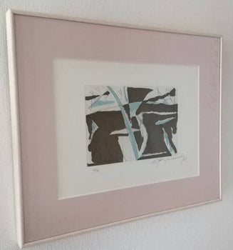 Albert Rafols Casamada Original Etching Estiu-4 Summer-4 Spain 1988 Signed Frame
