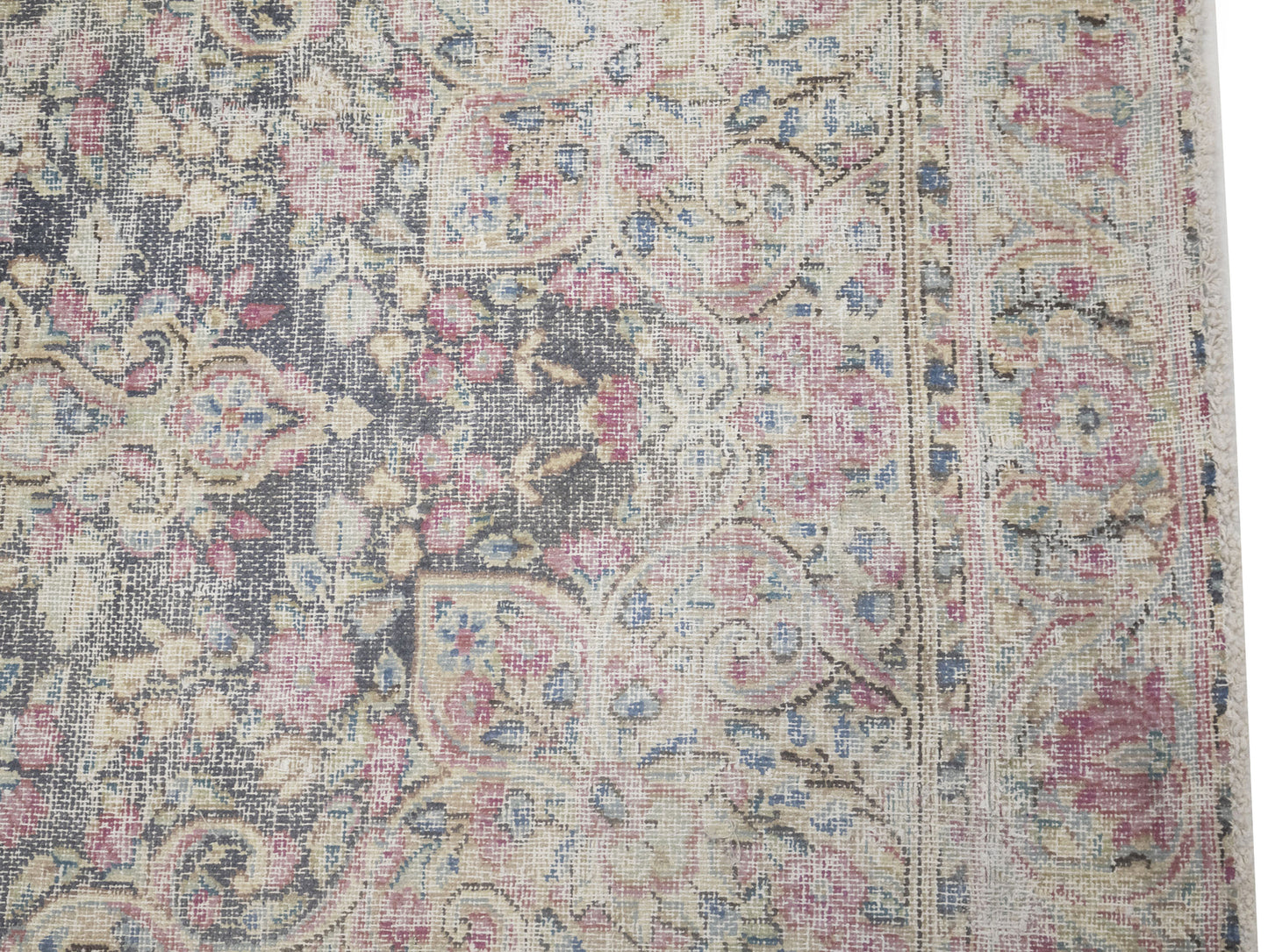 Vintage Antique Distressed Oriental Rug Brown