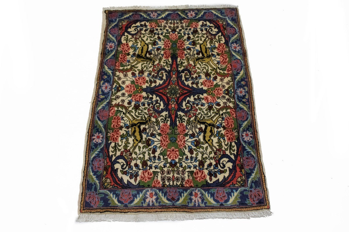 One-Of-A-Kind Handmade Oriental Rug Small Floral