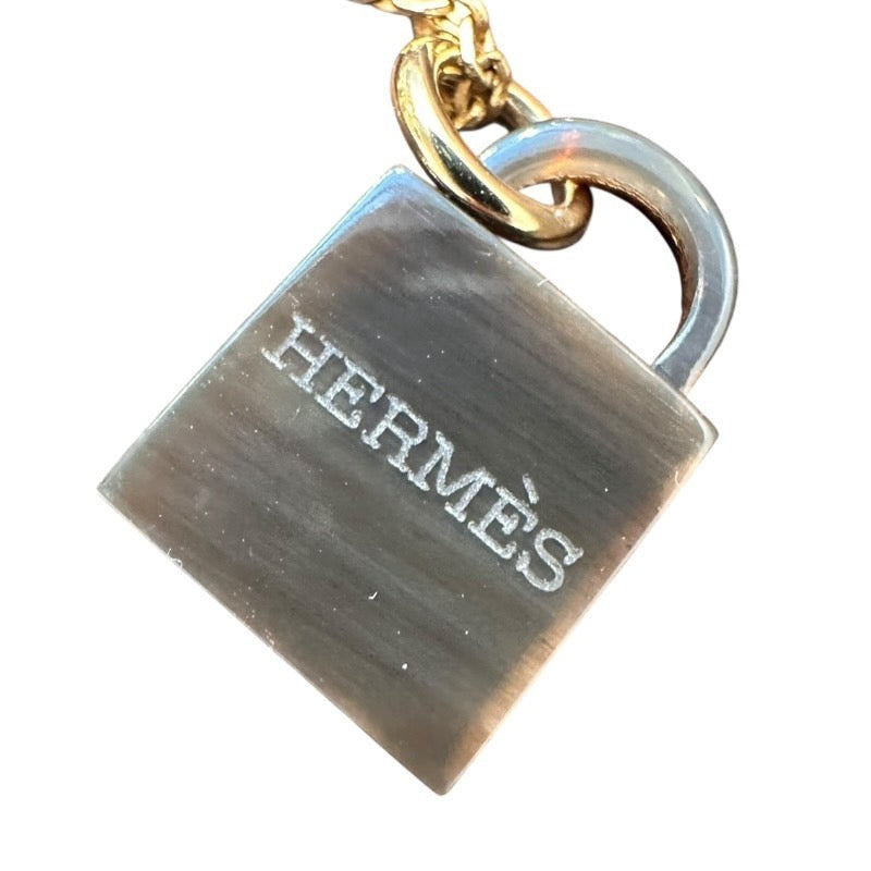Hermes Amulette Padlock Pm Gold Gp Buffalo Horn Necklace