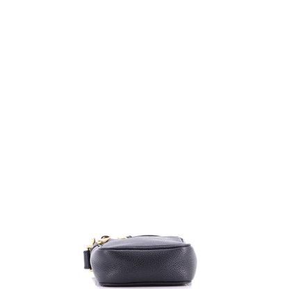 Gucci Logo Zip Messenger Bag Printed Leather Mini