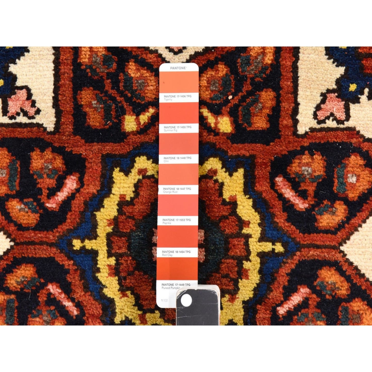 4'5"X14'7" Red Vintage Rug Hand Knotted Wool Clean With Full Pile Runner