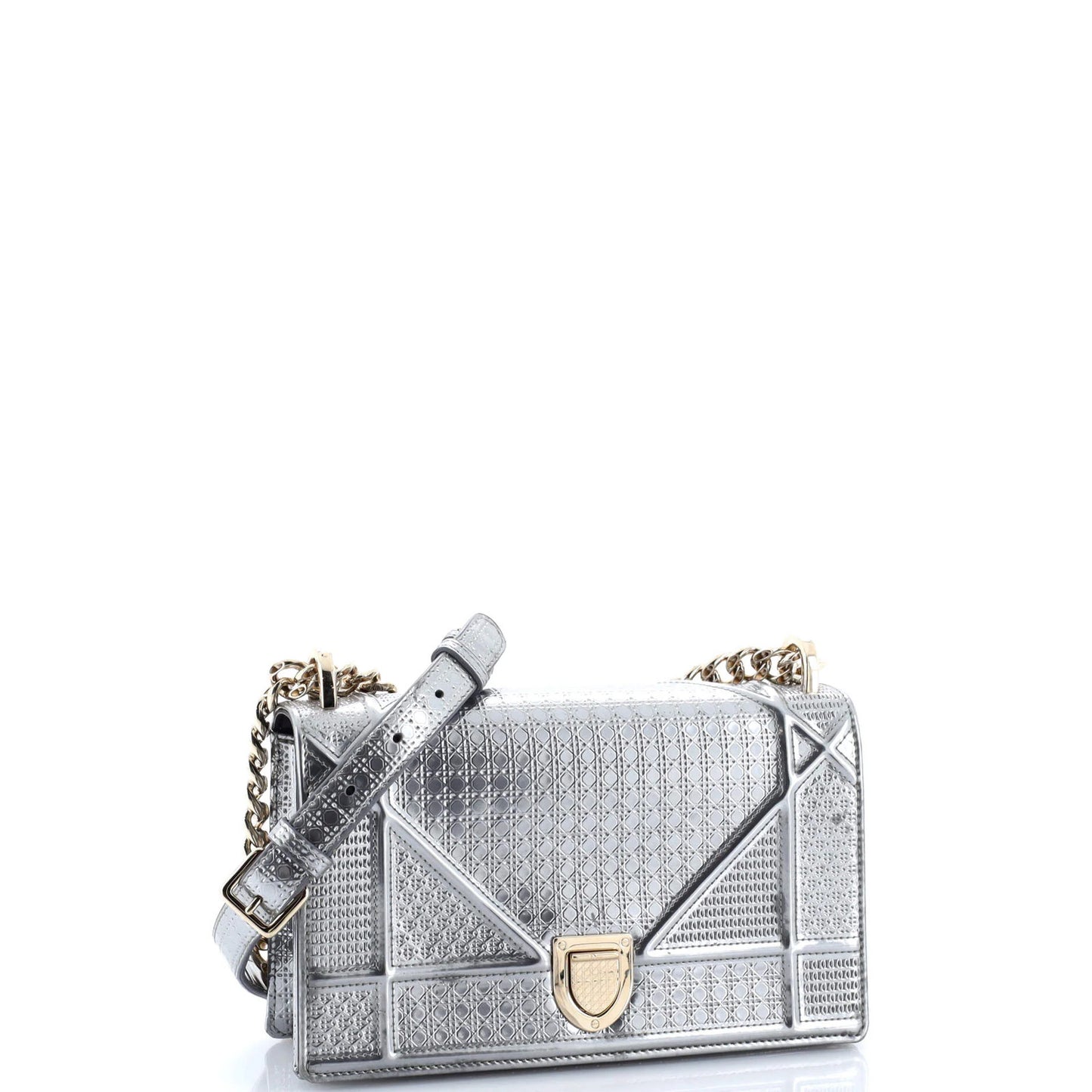 Christian Dior Diorama Flap Bag Cannage Embossed Calfskin Small