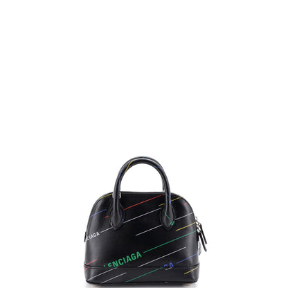 Balenciaga Logo Ville Bag Printed Leather Xxs