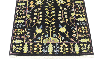 2'5X8 ft Black Tree of Life Chobi Oriental Runner