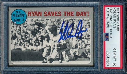 Nolan Ryan Hof Mets Autographed 1970 Topps Card