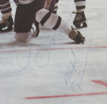 Cote/Salming/Paiement Maple Leafs Signed Vintage Program Poster  Psa/Dna 154865