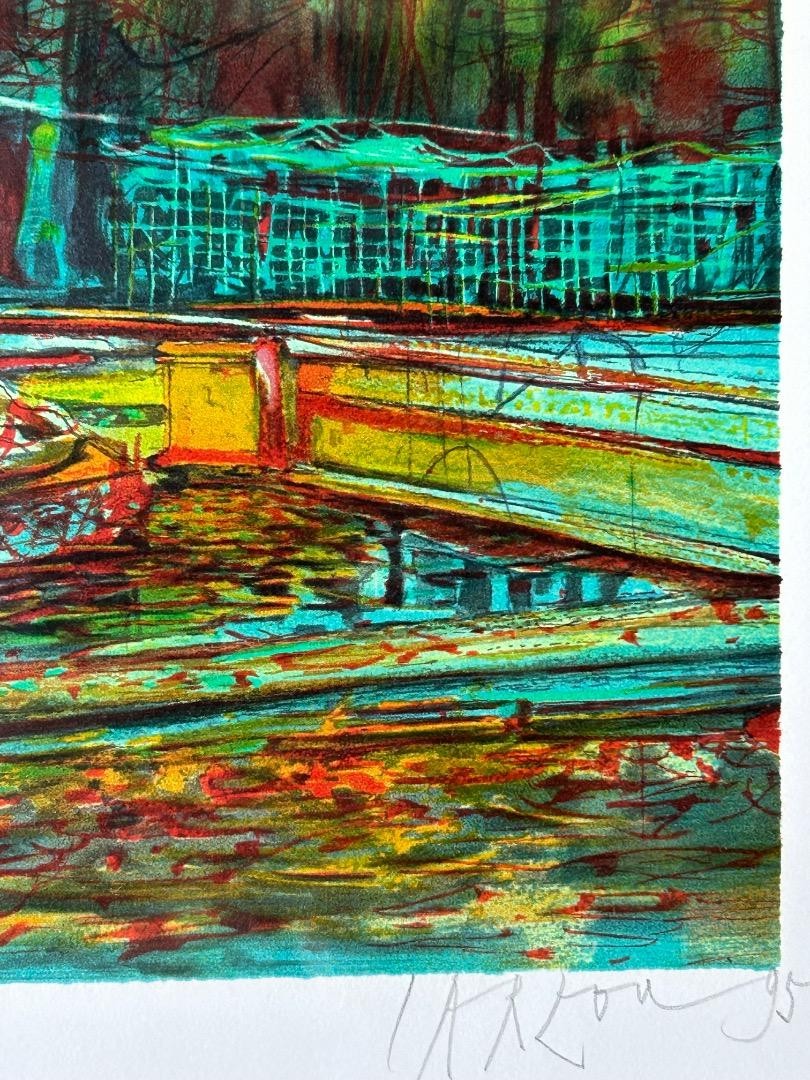 Jean Carzou Lithograph "Versailles, Le Bassin De Crs" 1995 Signed Numbered Coa