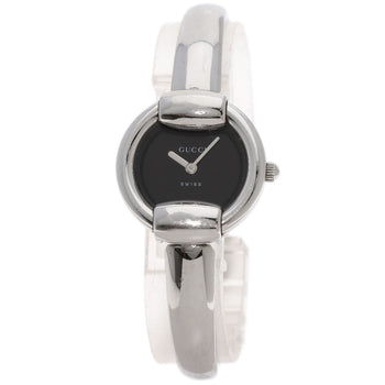 Steel GUCCI Round face Watches 1400L Stainless Steel/ Stainless