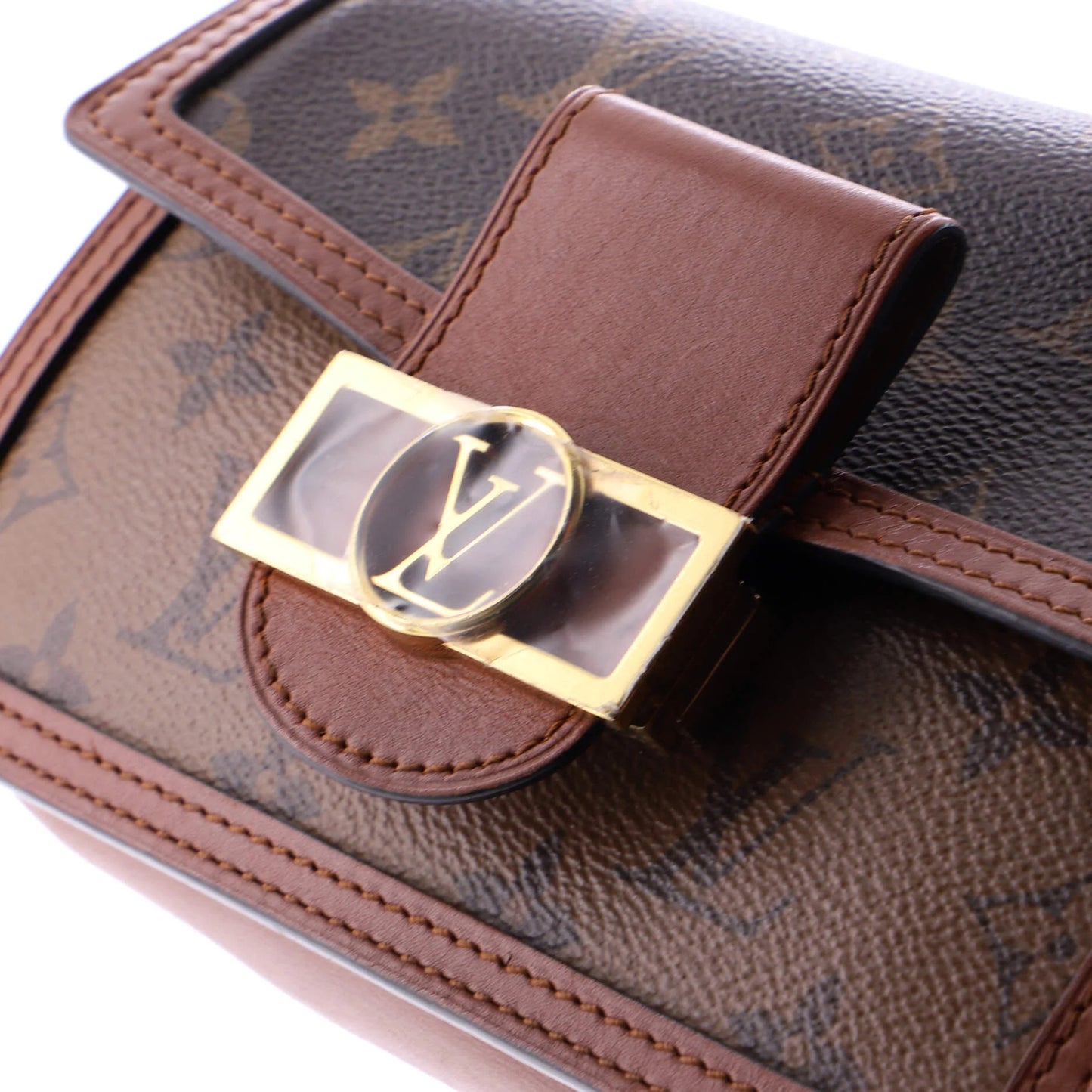 Louis Vuitton Dauphine Chain Wallet Reverse Monogram Canvas