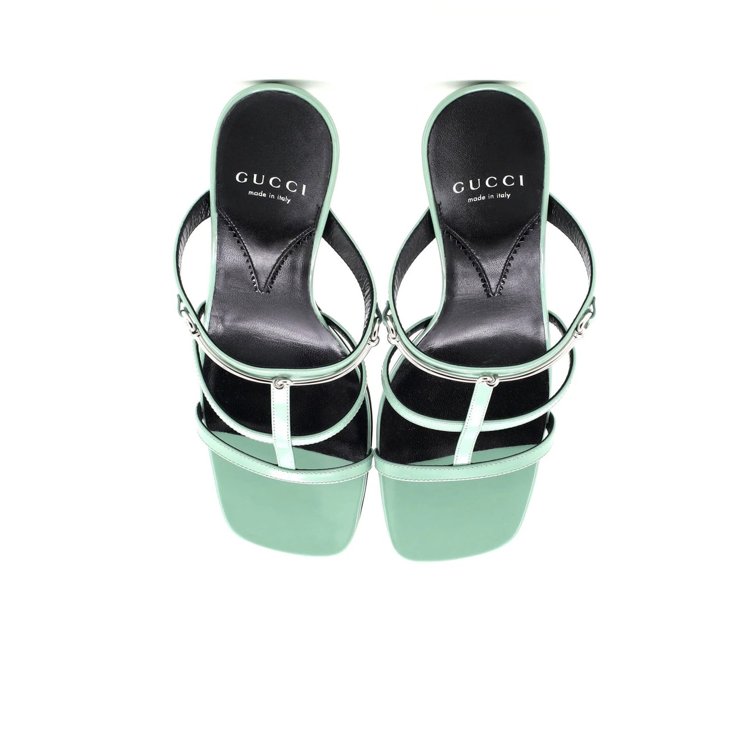 Gucci Women'S Horsebit Cage Heeled Sandals Leather