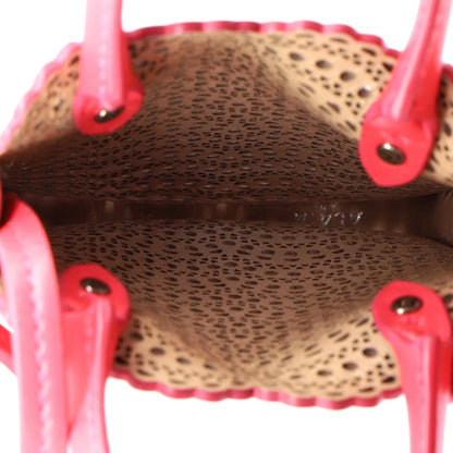 Alaia Garance Phone Holder Crossbody Bag Laser Cut Leather Small