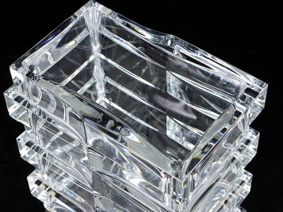 Ultra Rare Baccarat Calandre Vase 48/50 By Georges Chevalier W/Box & Coa