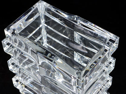 Ultra Rare Baccarat Calandre Vase 48/50 By Georges Chevalier W/Box & Coa