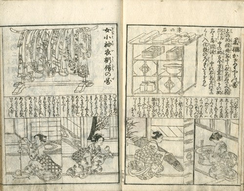 Edo Woodblock Book Onna yo Chihiro no Hama Shimokobe Shusui Illustrated 1862