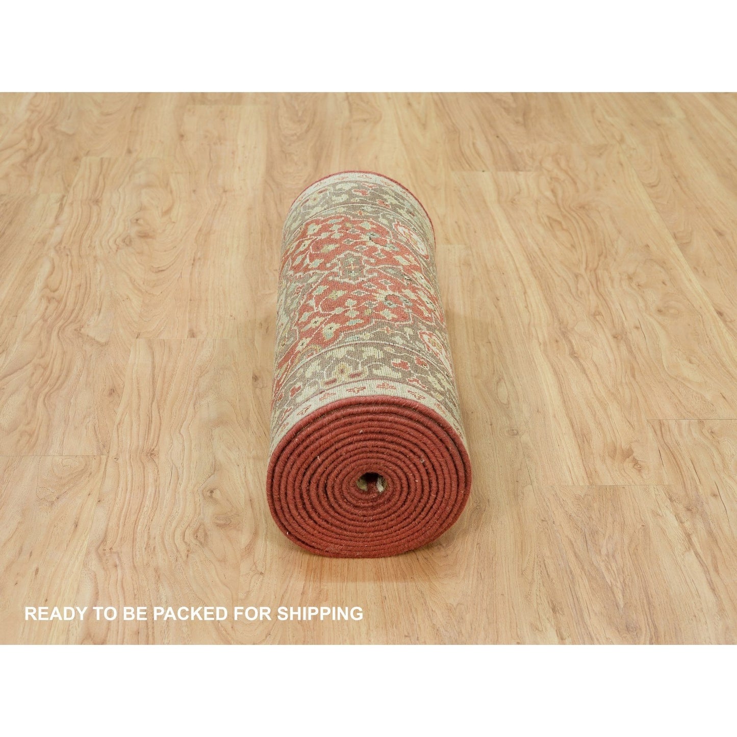 2'7"X18' Red Antiqued Haji Jalili Design Hand Knotted Wool Xl Runner Rug