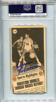 Oscar Robertson 1970-71 Topps Card #114 Psa Auto Gem Mt 10 *Double Signature*