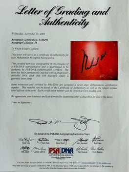Muhammad Ali Autographed Red Everlast Left Hand Boxing Glove (Psa) Auto Grade 10