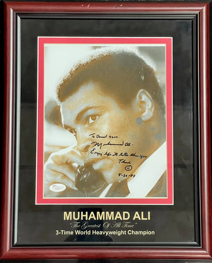 Muhammad Ali Autographed Framed 8X10 Photo (Jsa)