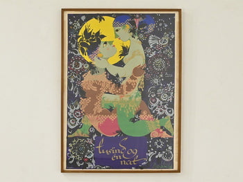 Vintage Bjorn Wiinblad 1001 Nights Original Serigraph Poster Signed Framed