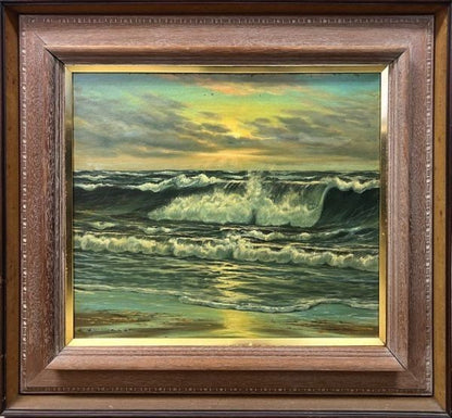 Kabutoya Helmut Baumgart Seascape Oil Painting Signed 12F Canvas Gallery