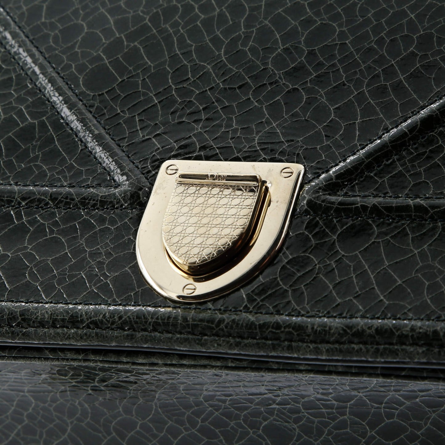 Christian Dior Diorama Flap Bag Crackled Deerskin Medium