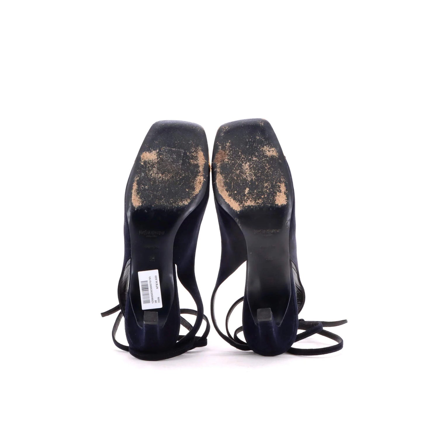 Saint Laurent Suede Ankle Strap Slingback Pumps (Women's)