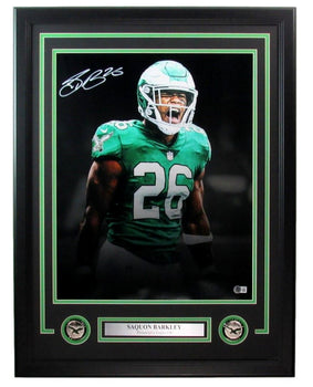Saquon Barkley Signed/Auto 16X20 Photo Framed