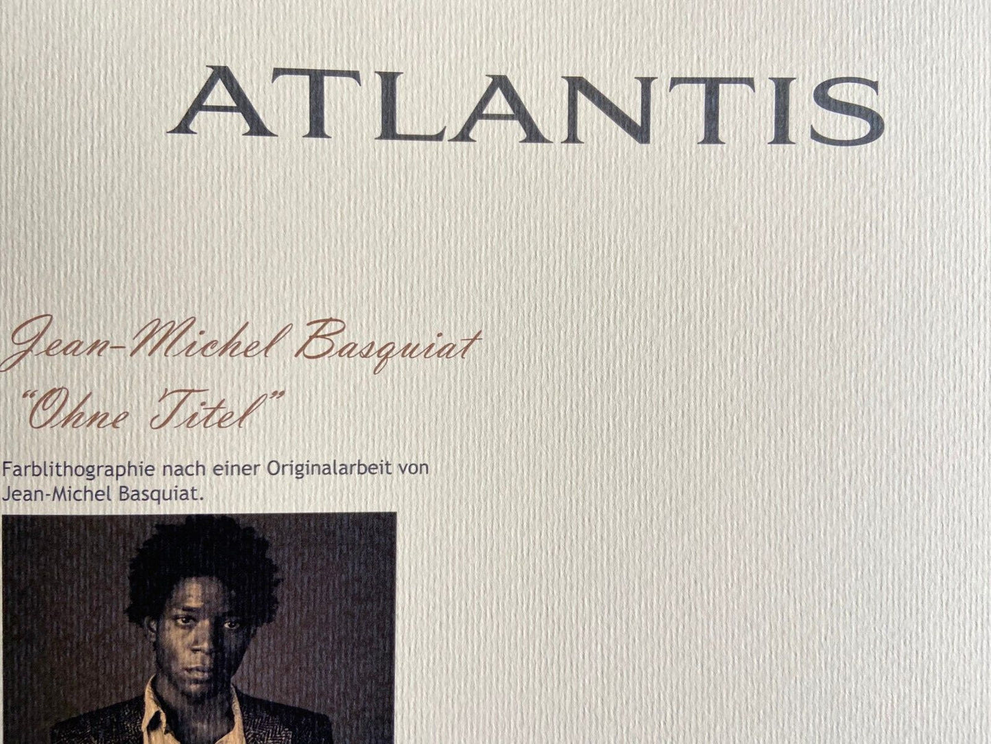 Jean-Michel-Basquiat, Lithograph Coa - Original Signed Numbered In Pencil