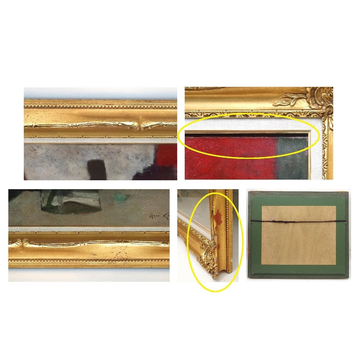 Ren Genis Original Oil Painting Dahlias Signed W/ Back Signature, Still Life