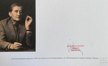 Josef Albers Lithograph Coa Signed Op Numbered In
