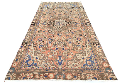 Semi-Antique Vintage Oriental Runner Rug Floral
