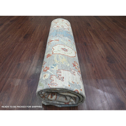 8'X9'8" Gray Ziegler Mahal Revival Hand Knotted Pure Wool Oriental Rug