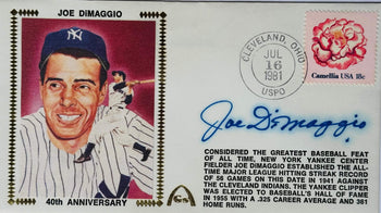 Joe Dimaggio Autographed First Day Cover July 16, 1981 