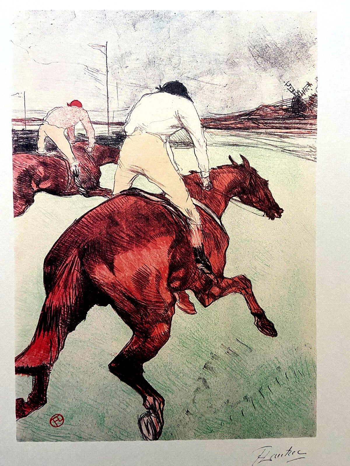 Henri De Toulouse-Lautrec Mourlot 1952 Coa Signed Stamp Published