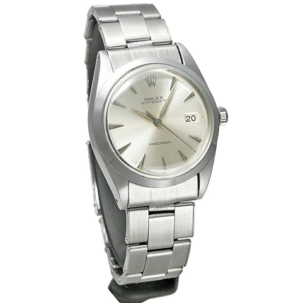 Rolex Oyster Date 6694 Silver Case Size 34Mm X 34Mm Men'S Used Watch #711121