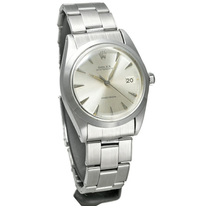 Rolex Oyster Date 6694 Silver Case Size 34Mm X 34Mm Men'S Used Watch #711121