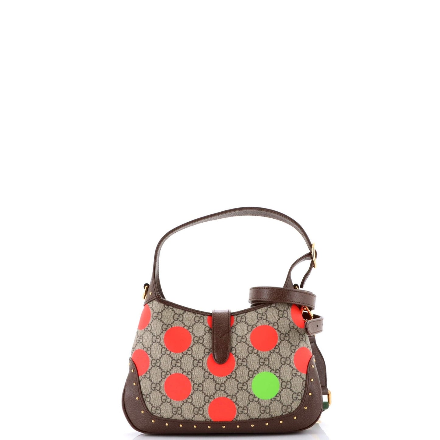 Gucci Jackie 1961 Hobo Studded Printed Gg Coated Canvas Small