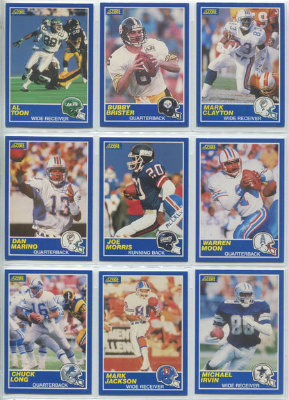1989 Score Football Cards Complete Set