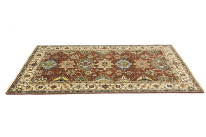 5X8 Ft Farmhouse Tribal Geometric Rug