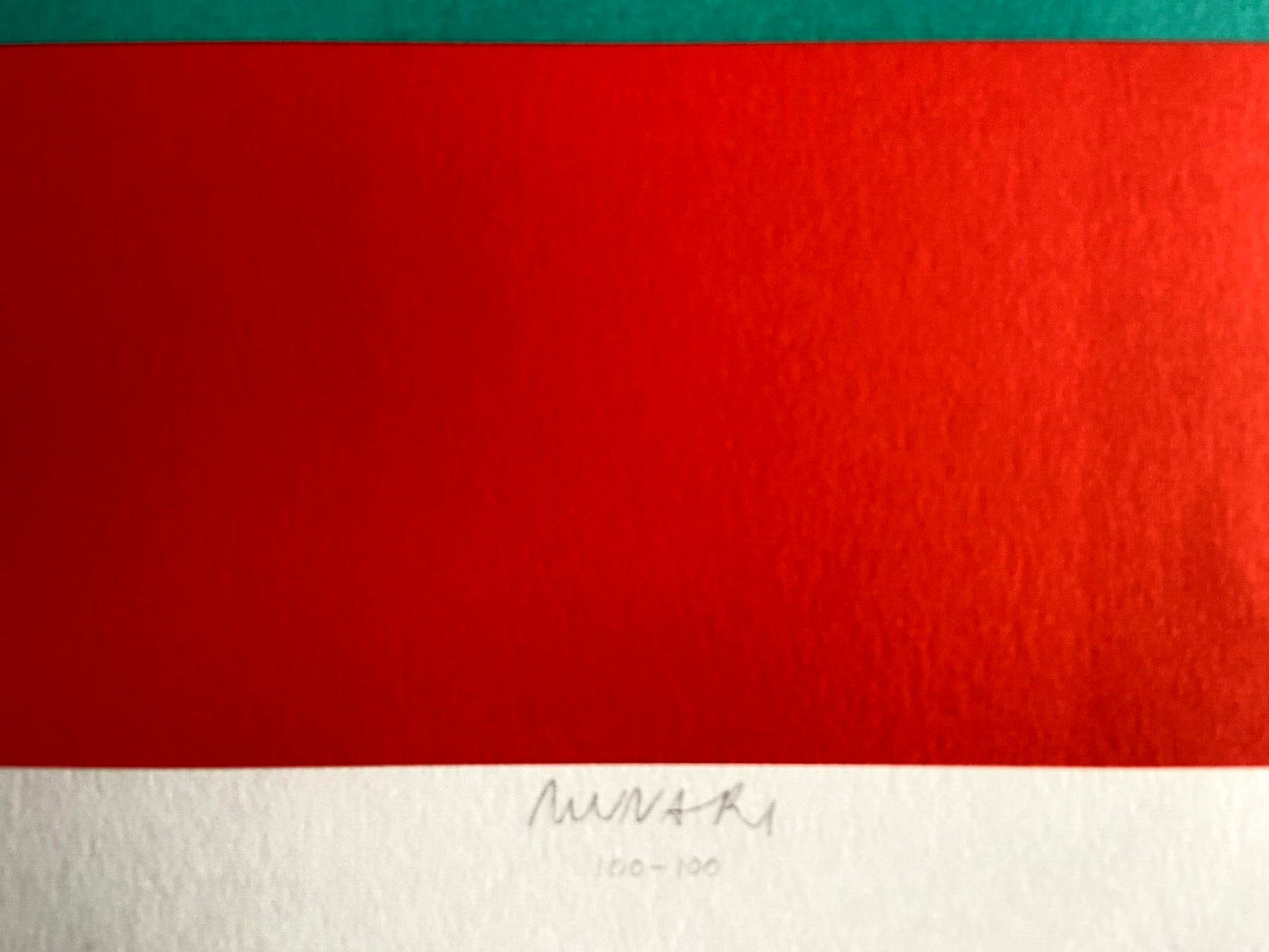 Bruno Munari "Negativo-Positivo" Lithograph 1993 70 X 70 Cm