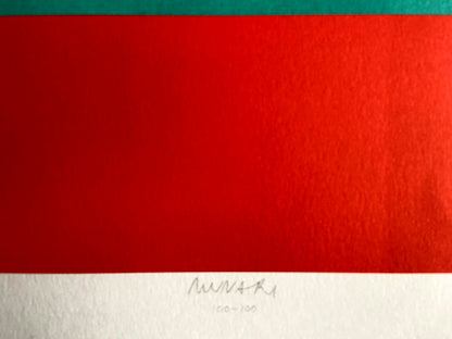 Bruno Munari "Negativo-Positivo" Lithograph 1993 70 X 70 Cm