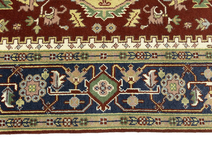 Farmho Rusty Red Geometric Heriz Serapi Oriental