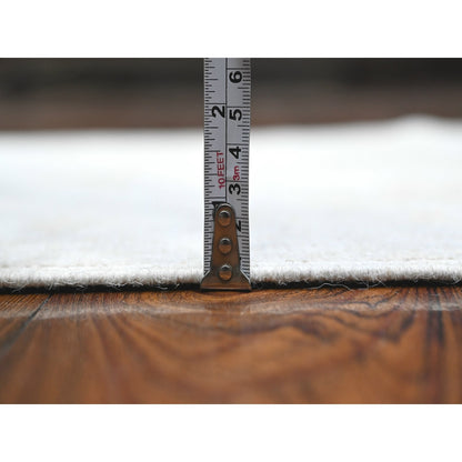 2'9"x12' Pure Silver Gray Afghan Angora Oushak Runner Oriental Rug