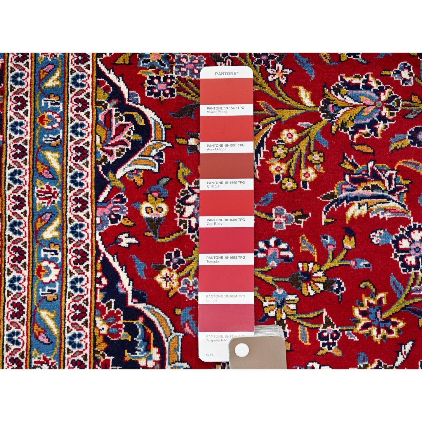 9'8"X12'10" Red Zoroastrian Kishoon Hand Knotted Soft Wool Oriental Rug