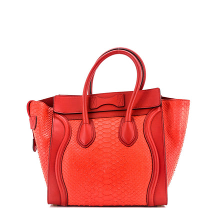 Celine Luggage Bag Python Micro