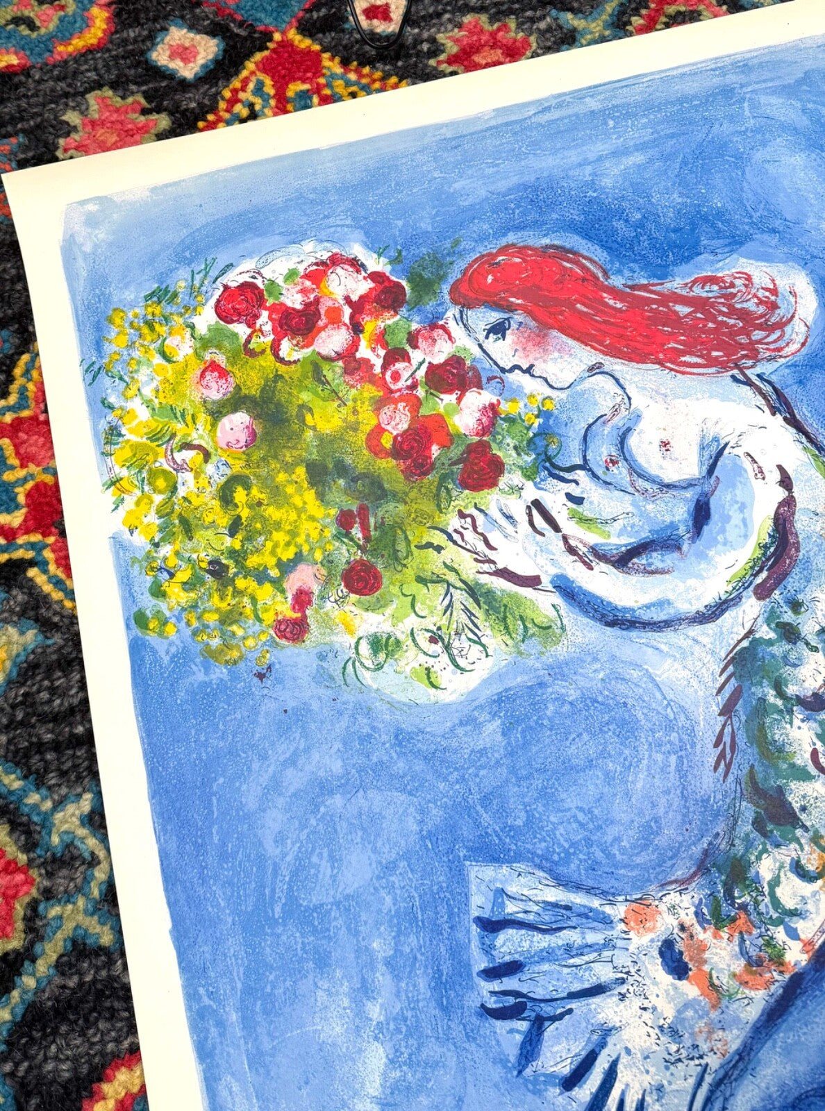 Marc Chagall Rare Baie Des Anges Stone Lithograph Original French Travel Poster