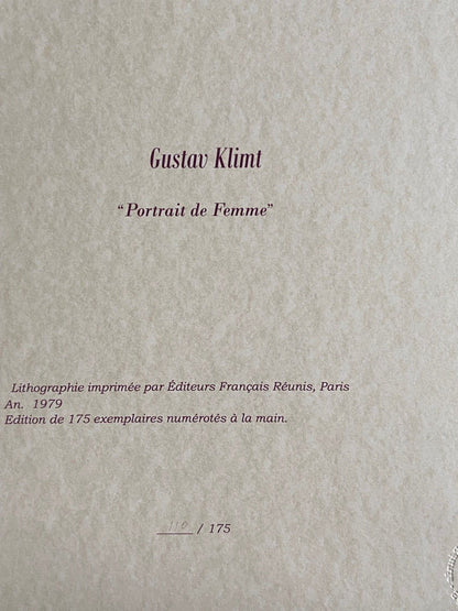 Gustav Klimt Lithograph Coa Signed Op Numbered